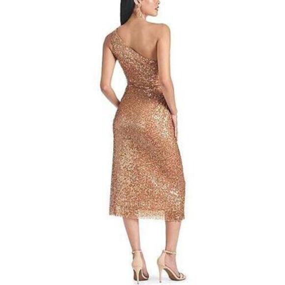 NWT Sachin & Babi Carmen Gown - size 8 Honey Color - Picture 2 of 2